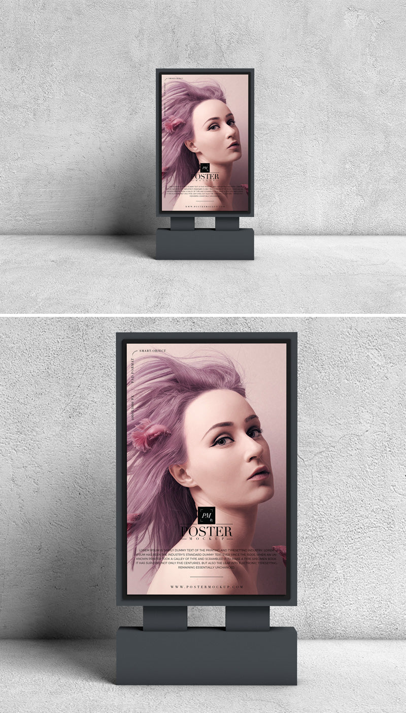 Advertising Stand Poster Mockup Psd For Presentation