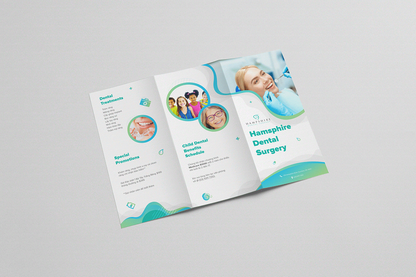 Realistic Trifold PSD Mockup Collection