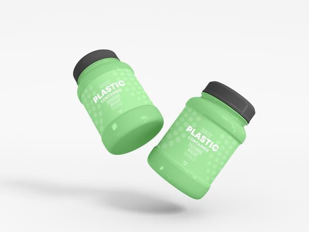 Air Tight Plastic Jar Packaging Mockup Psd