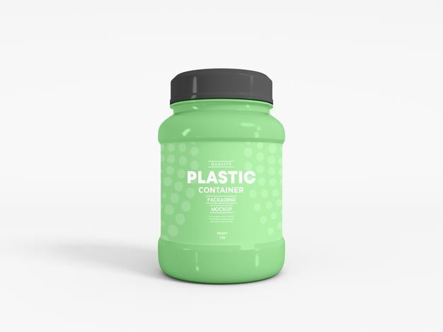 Air Tight Plastic Jar Packaging Mockup Psd
