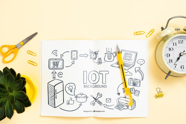 Alarm Clock And Notebook Psd