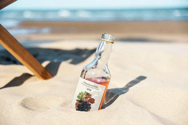 Alcoholic Drink In The Sand Psd