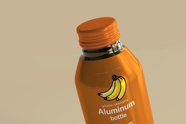 Aluminum Beverage Bottle Mockup Psd