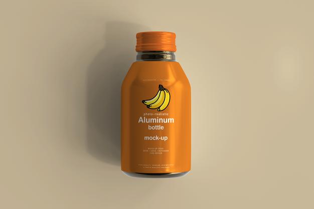 Aluminum Beverage Bottle Mockup Psd