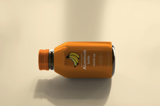 Aluminum Beverage Bottle Mockup Psd