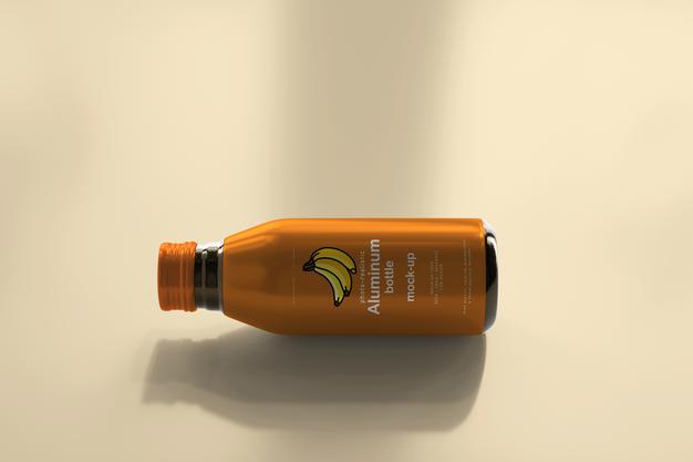 Aluminum Beverage Bottle Mockup Psd