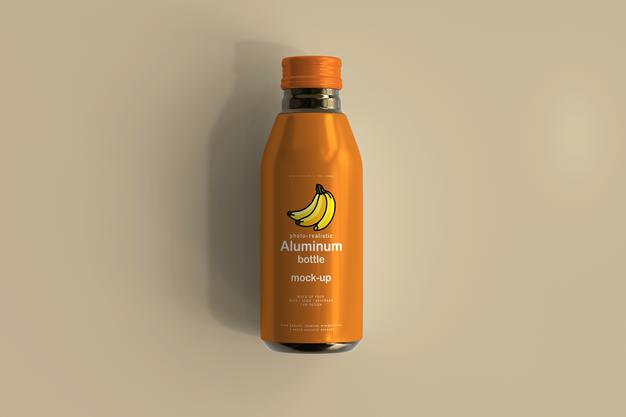 Aluminum Beverage Bottle Mockup Psd