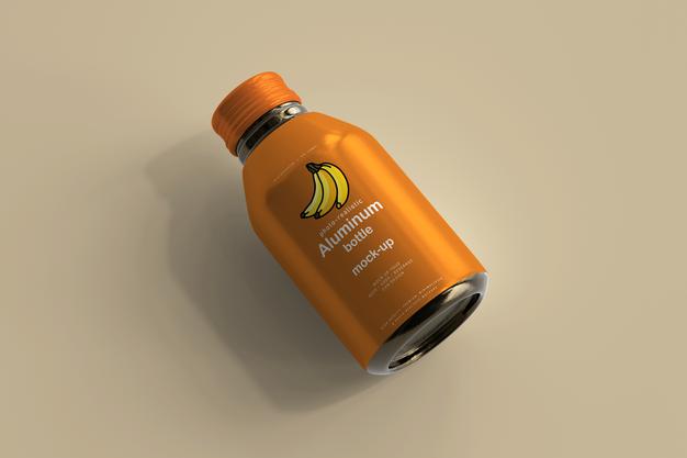 Aluminum Beverage Bottle Mockup Psd