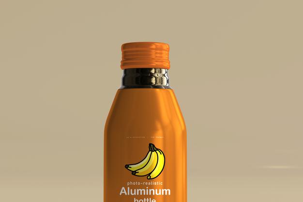 Aluminum Beverage Bottle Mockup Psd