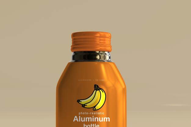 Aluminum Beverage Bottle Mockup Psd
