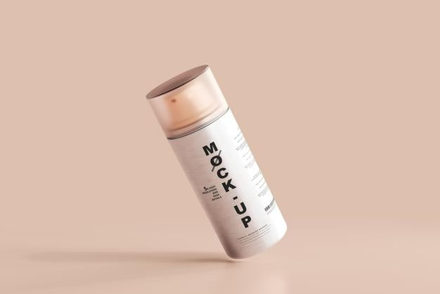 Aluminum Body Cosmetic Pump Bottle Mockup Psd