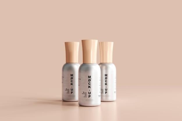 Aluminum Body Nail Polish Bottle Mockup Psd