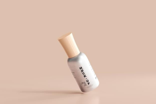 Aluminum Body Nail Polish Bottle Mockup Psd