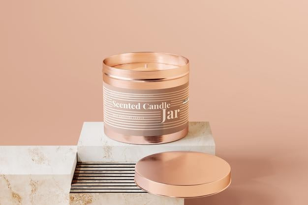Aluminum Candle Jar Mockup Psd