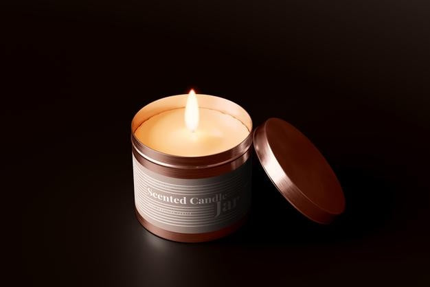 Aluminum Candle Jar Mockup Psd