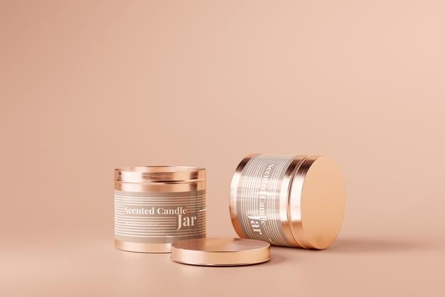 Aluminum Candle Jar Mockup Psd