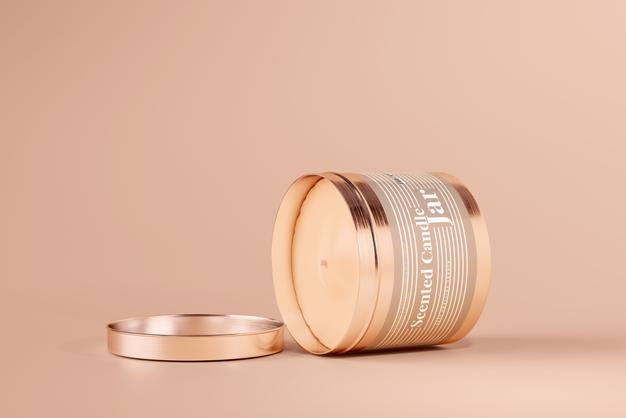Aluminum Candle Jar Mockup Psd