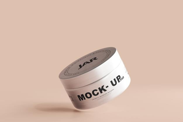 Aluminum Cosmetic Jar Mockup Psd