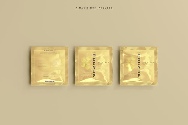 Aluminum Foil Sachet Mockup Psd