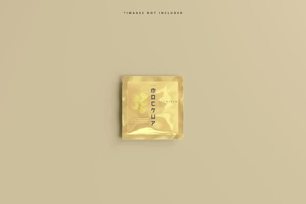 Aluminum Foil Sachet Mockup Psd