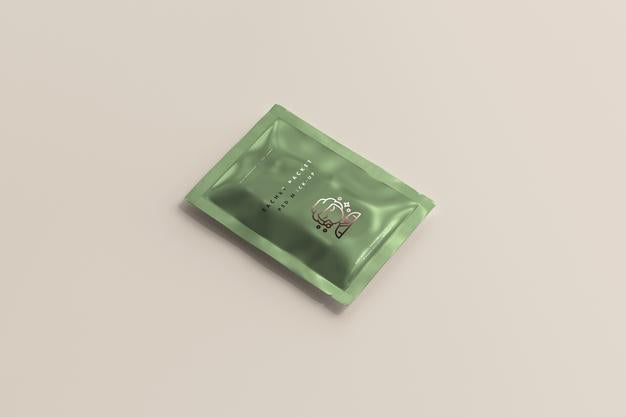 Aluminum Foil Sachet Packet Mockup Psd