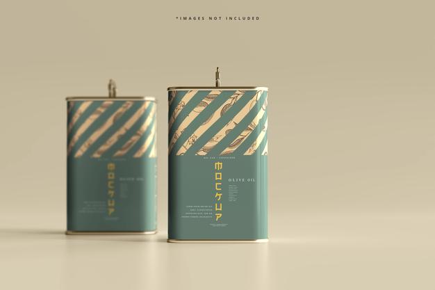 Aluminum Oil Can Mockup Psd