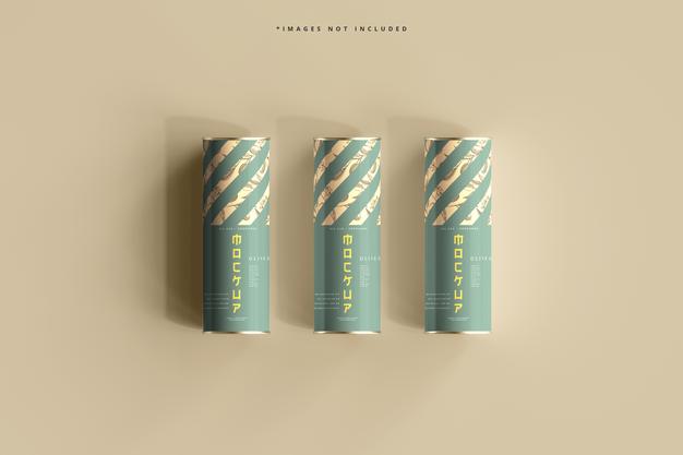 Aluminum Oil Can Mockup Psd
