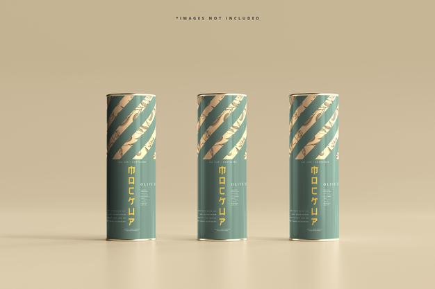 Aluminum Oil Can Mockup Psd