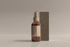 Amber Glass Cosmetic Spray Bottle With Box Mockup Psd