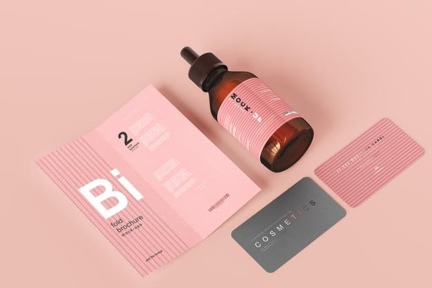 Amber Glass Dropper Bottle Mockup Psd