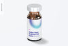 Amber Glass Medicine Vial Bottle Mockup Psd