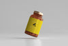 Amber Medicine Bottle Mockup Psd