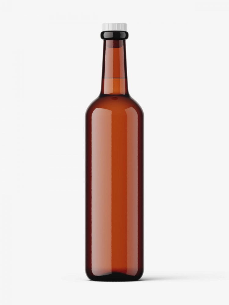 Amber Vodka Bottle Mockup