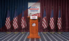 American Election Podium With Flags Psd