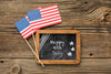 American Flags And Frame With Mock-Up Psd