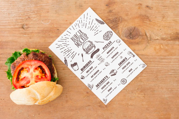 American Food Concept Mock-Up Psd