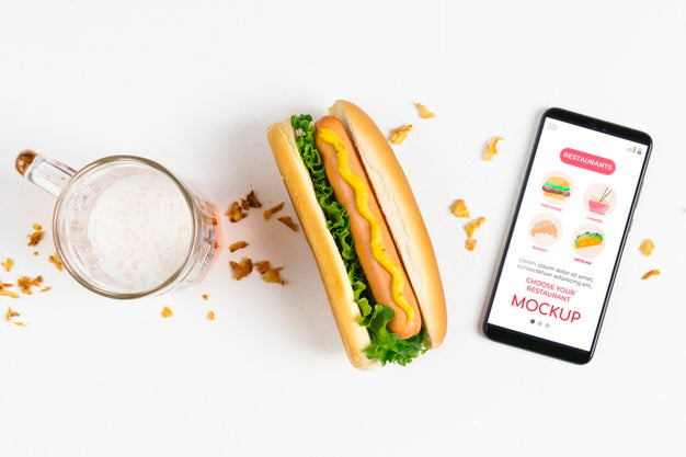 American Food Concept Mock-Up Psd