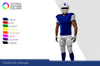 American Football Player With Several Colorful Uniforms Psd