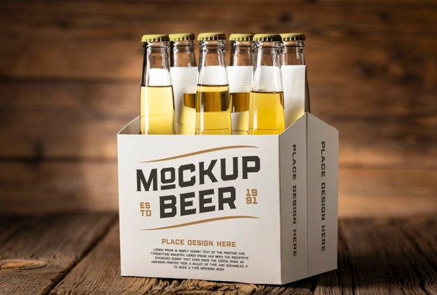American Style Beer Glass Mockup Psd