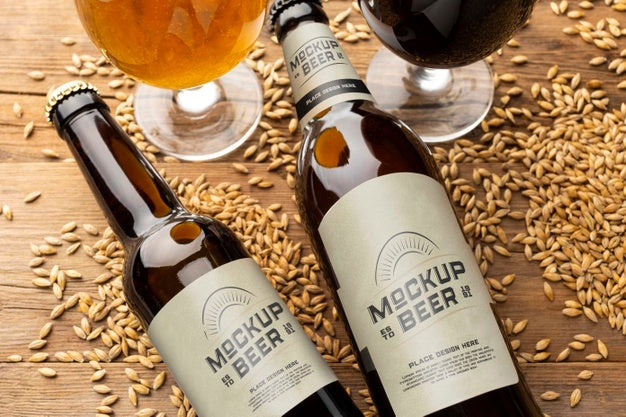 American Style Beer Glass Mockup Psd