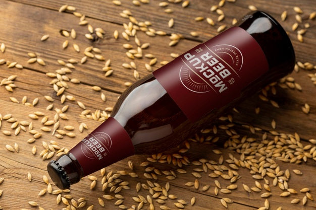 American Style Beer Glass Mockup Psd