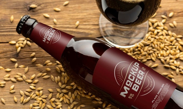 American Style Beer Glass Mockup Psd