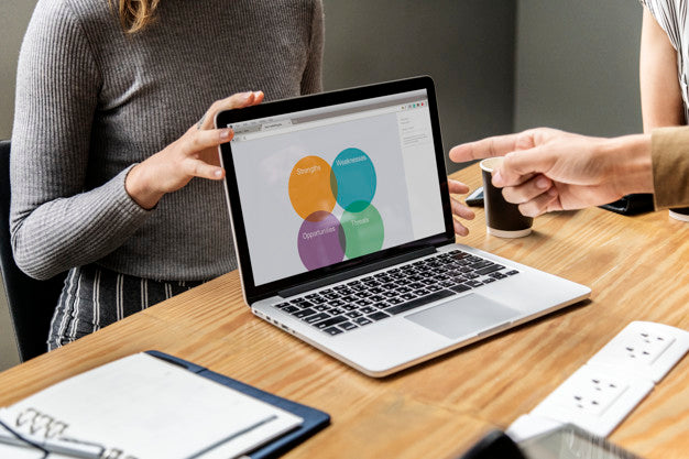 Analysis On A Laptop Screen Psd