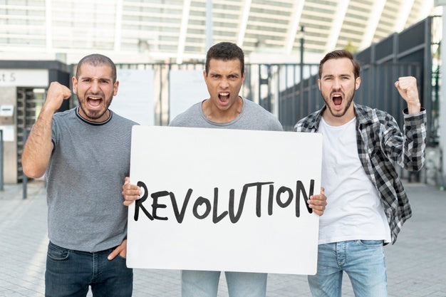 Angry Activists With Board Mock-Up Psd