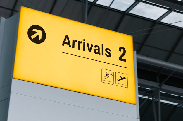 Announcement Screen Mockup At The Airport Psd