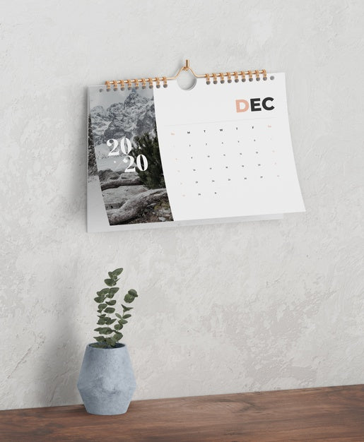 Annual Calendar In Spiral Book Link Psd