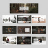 Annual Report Set With Nature Concept Psd