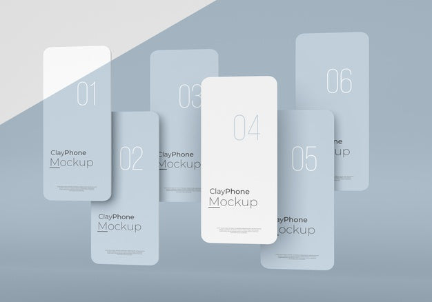 App Interface Mock-Up On Phone Display Psd