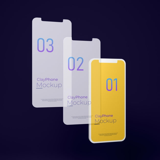 App Interface Mock-Up On Phone Display Psd