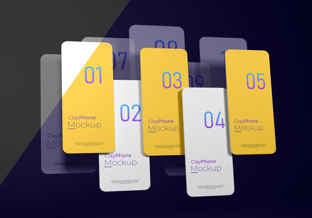 App Interface Mock-Up On Phone Display Psd